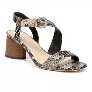 Via Spiga Lena Snake Print Block Heel